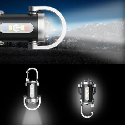 COB LED Keychain Flashlight USB Rechargeable Portable