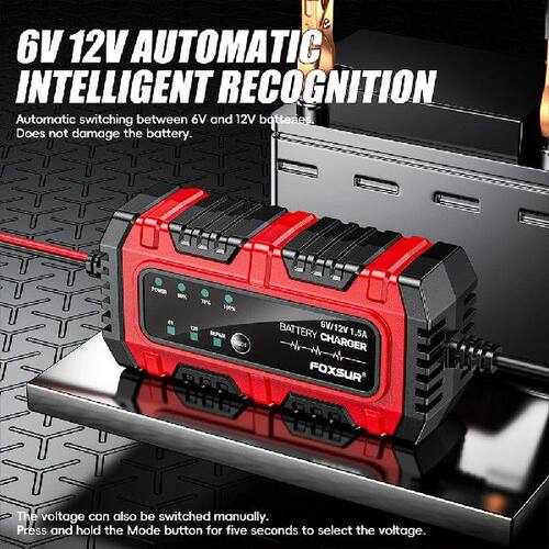 6V/12V 1.5A Electric Motorcycles Charger Smart Charger Moto