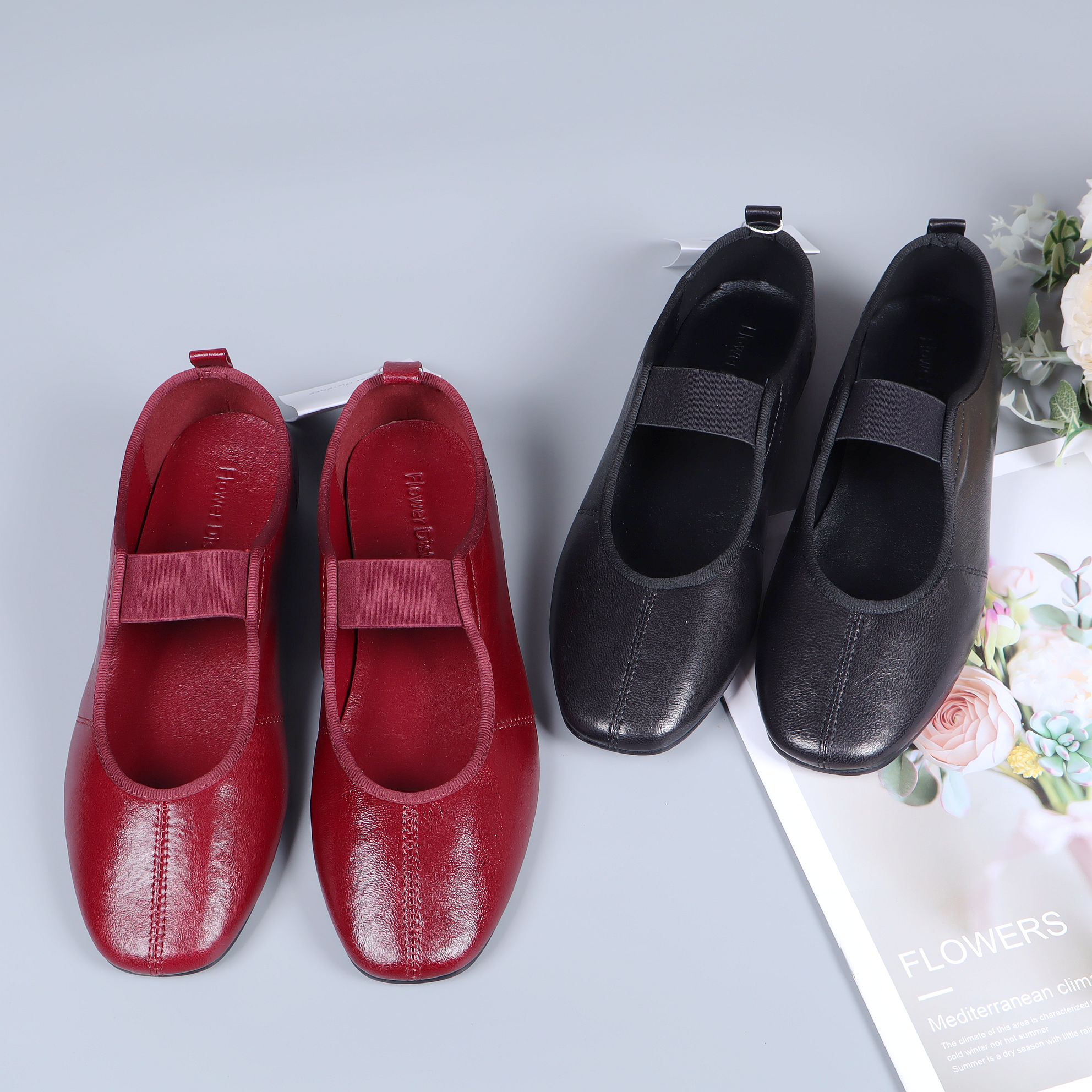 欧美风女鞋真皮方头玛丽珍鞋女