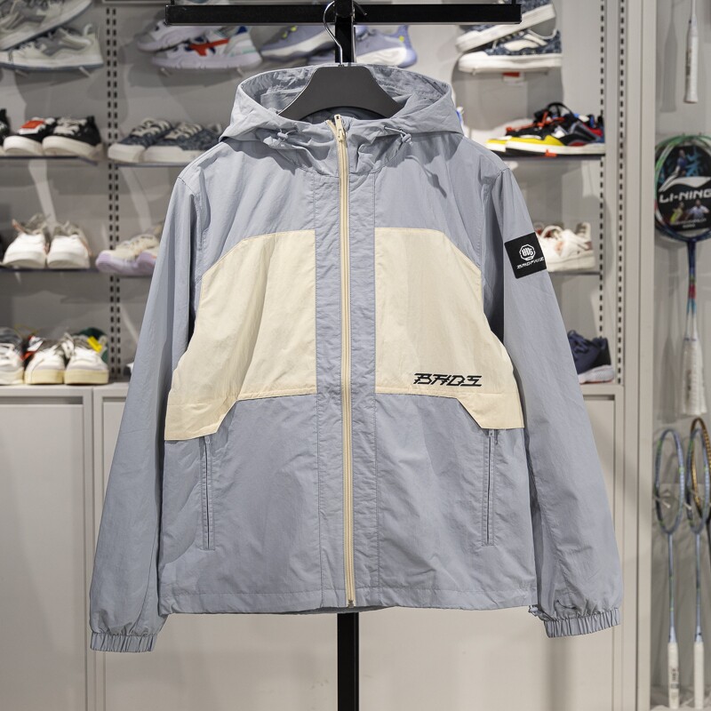 李宁运动风衣男防风舒适连帽外套