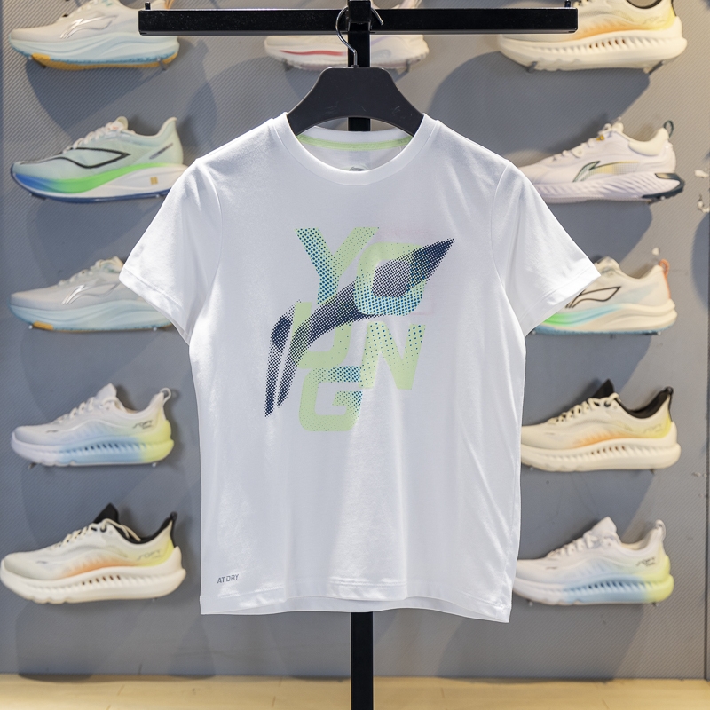 李宁短袖儿童速干凉爽T恤文化衫