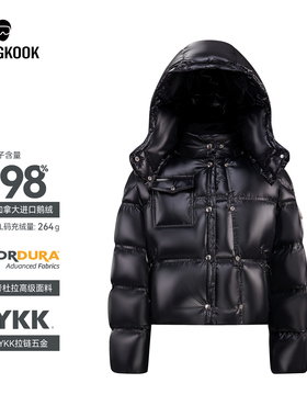 MENGKOOK加拿大进口98鹅绒冬季女款考度拉面料保暖羽绒服外套9032