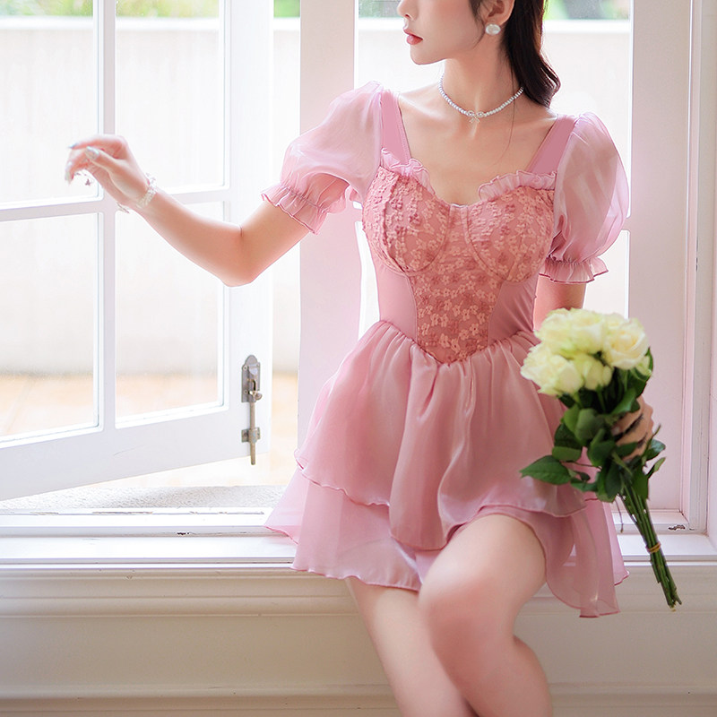 夏季连体泳衣女遮肉显瘦泳装保守