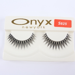 纯手工ONYX假睫毛自然短款 S825 棉线黑梗 柔软舒适一盒10对 裸装