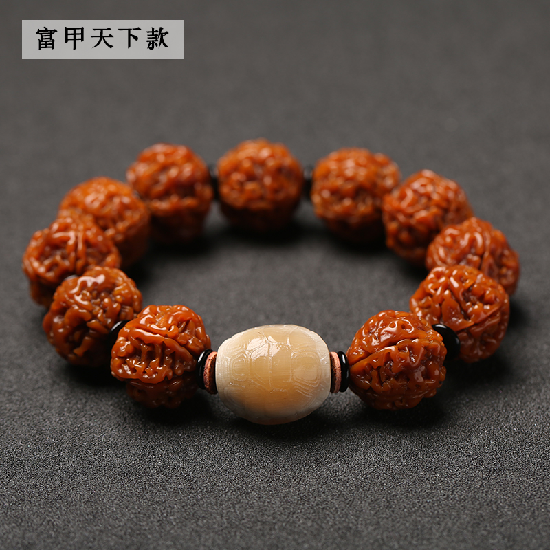 机刷包浆5瓣大金刚菩提手串 干刷包浆玉化爆肉五瓣金刚手链 20mm