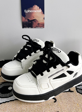 白色鞋子男鞋板鞋美式高街面包鞋夏季新款情侣小白鞋休闲运动鞋女