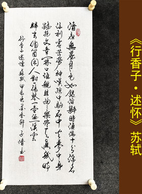 苏轼诗词手写书法中式审美