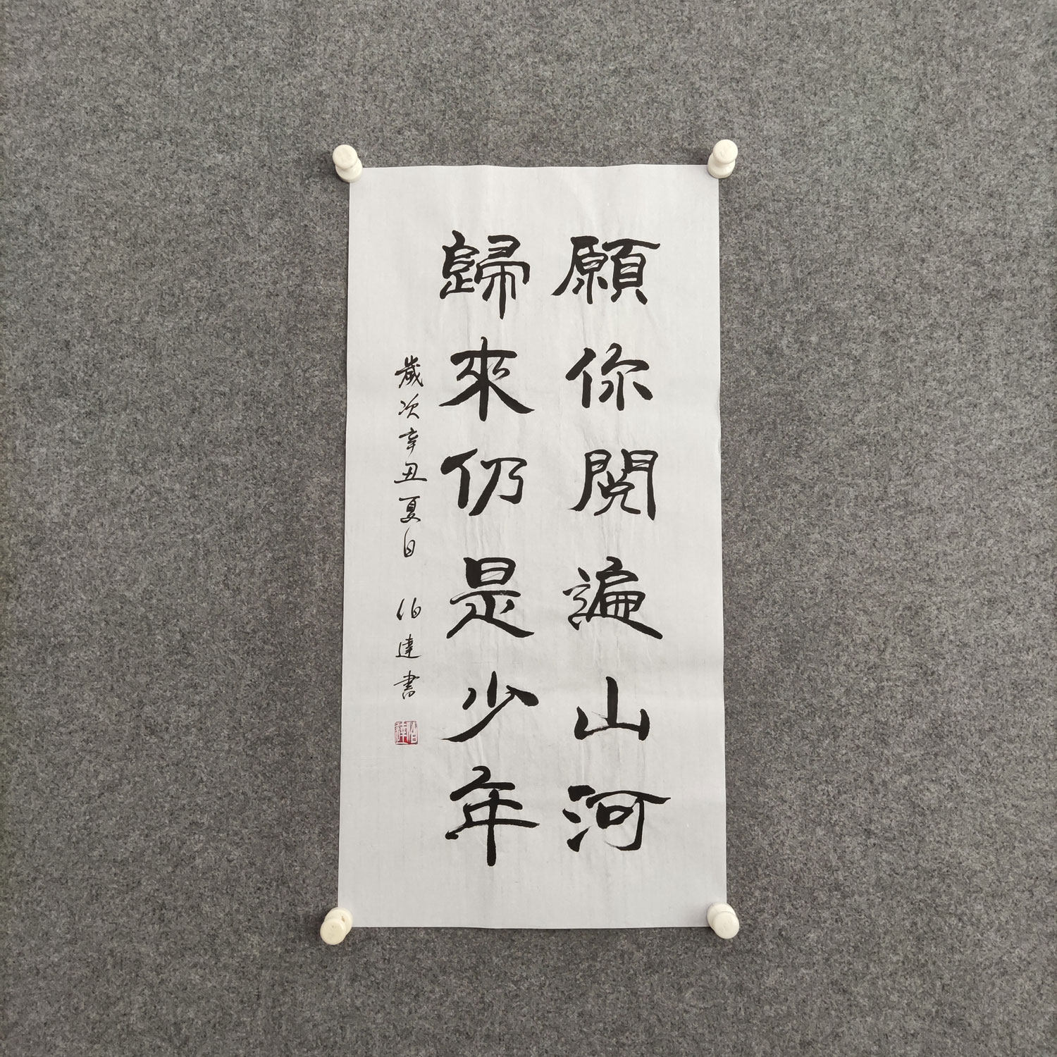 愿你阅遍山河归来仍是少年书法作品手写真迹字画可定制卷轴挂画
