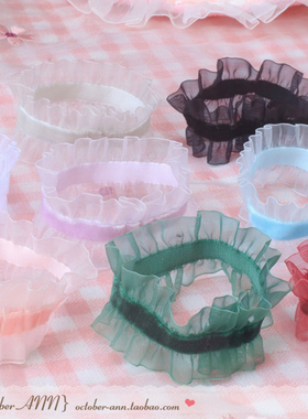 无扣弹力松紧手环腕带可爱少女软妹甜美手链粉酒红草绿色灰黑蓝色