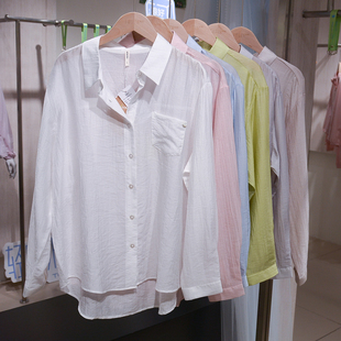 凉感休闲防晒上衣百搭长袖 宽松速干外套 衬衫 她炽2623女士夏日薄款