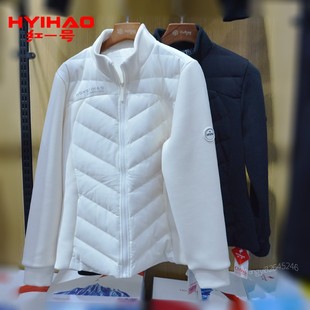 红一号2024秋冬新款女羽绒服拼接短款立领轻薄保暖修身外套H28871