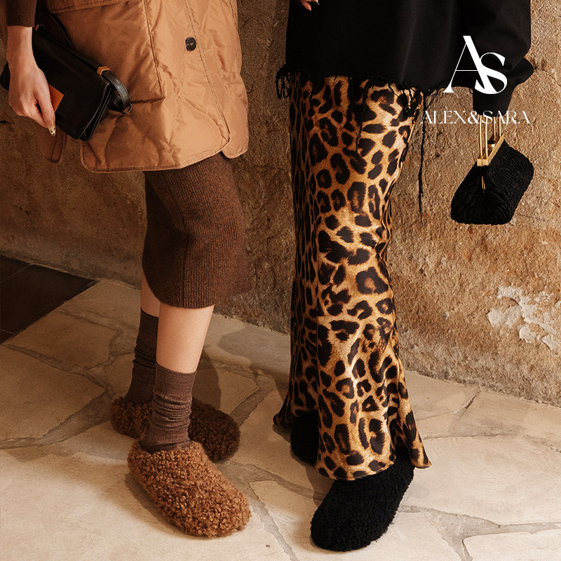 ALEXSARA原创设计 2026秋冬新款 包头卷羊毛厚底勃肯半拖鞋毛拖鞋,女鞋,包头拖,淘宝优惠券,粉丝福利购,淘宝优惠卷