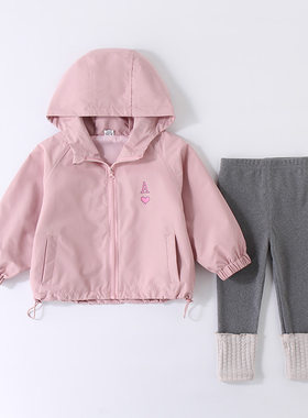 女童运动套装幼儿外套童装韩版打底裤两件套春季新款外穿潮童夹克