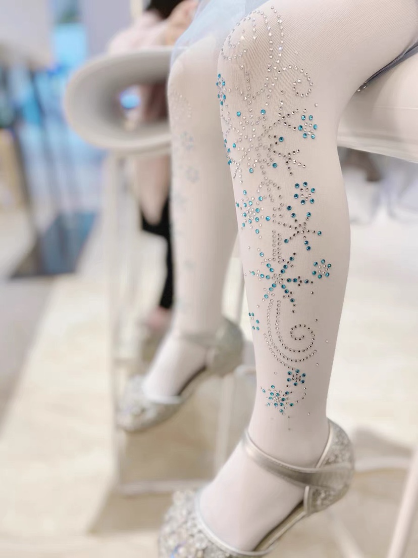 烫钻秋冬打底裤袜薄袜艾莎舞蹈袜