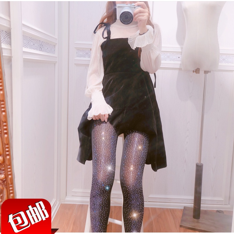 超闪亮晶晶宝石显瘦打底裤丝袜