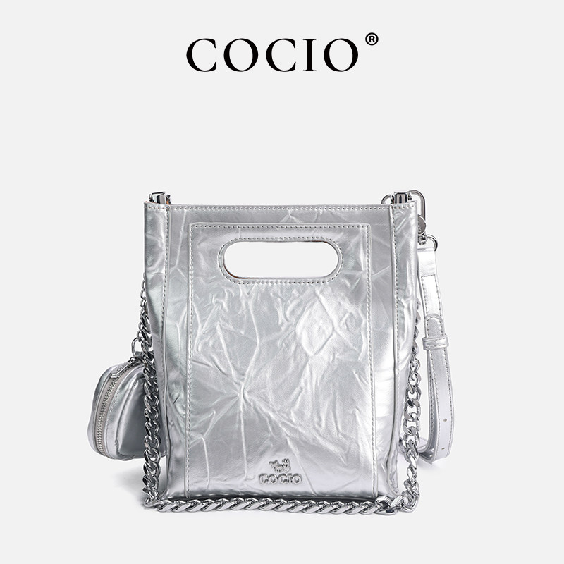 COCIO金属褶皱高级感托特包