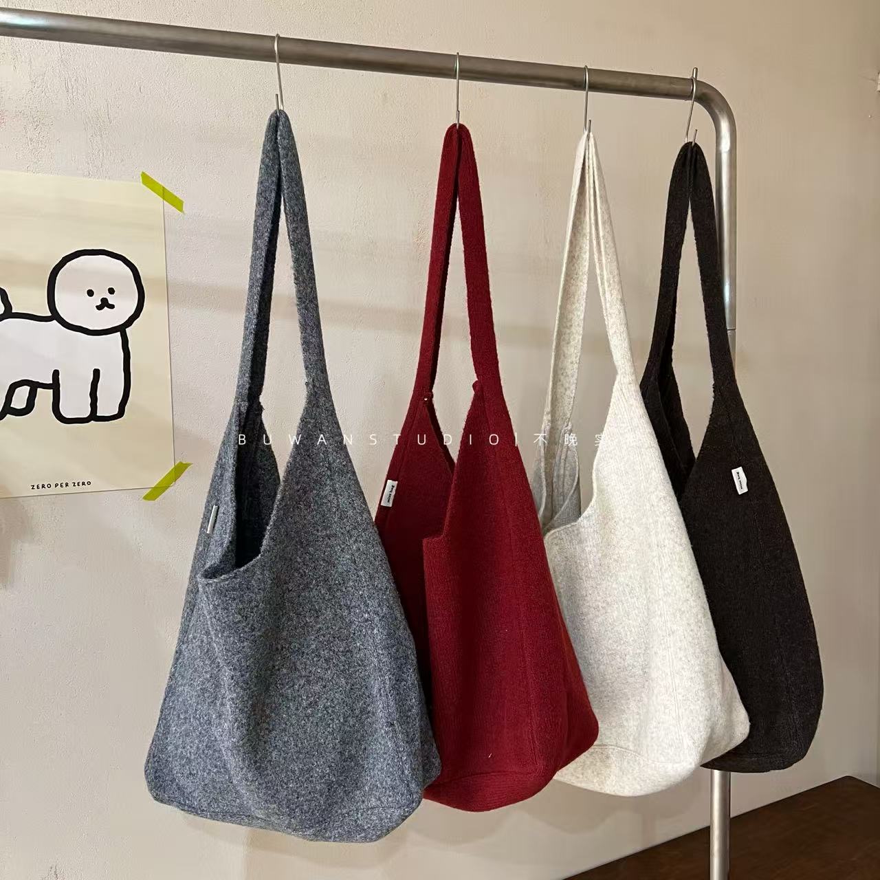 慵懒简约大容量百搭单肩斜挎包