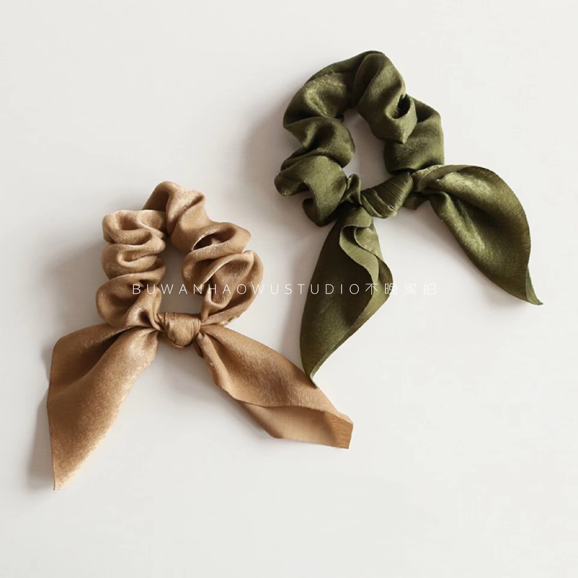 buwan大肠发圈雪纺温柔蝴蝶结