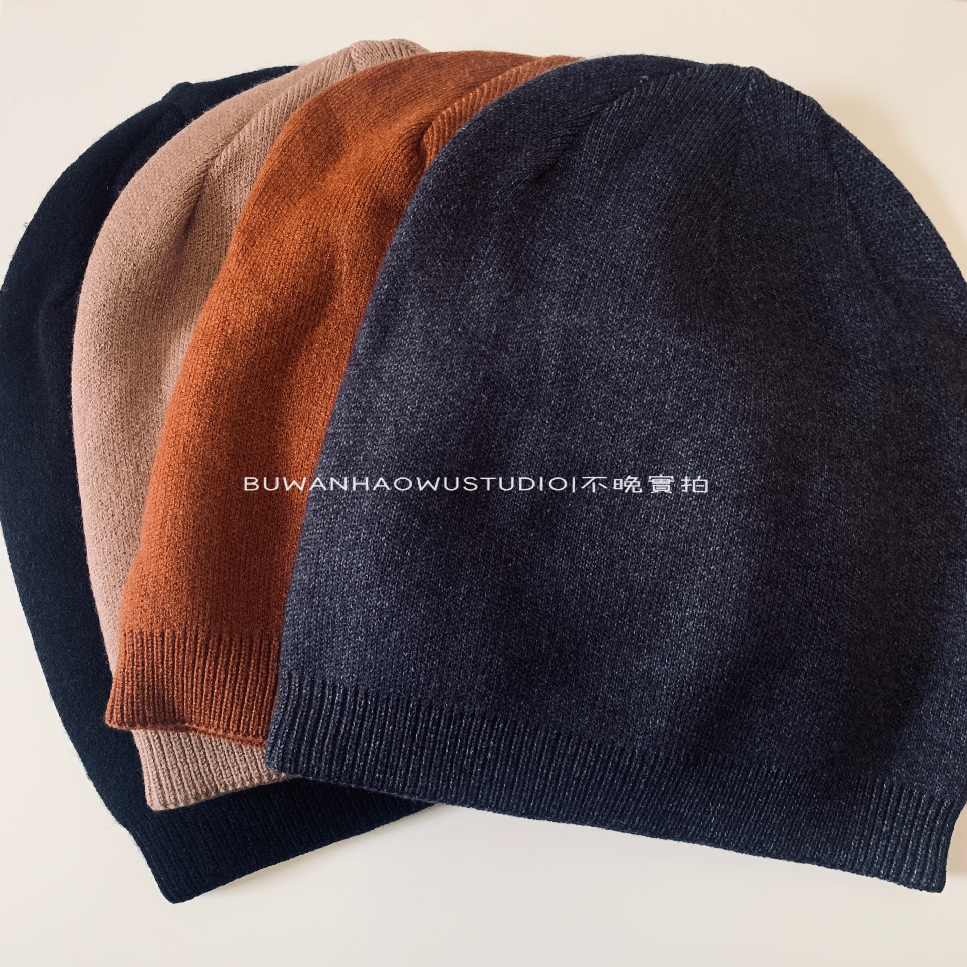 自留款~简约情侣秋冬羊毛针织帽ins潮百搭冷帽日系保暖护耳毛线帽