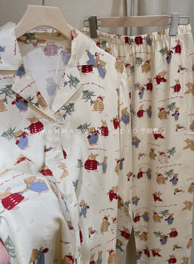 贡缎绵绸家居服套装家居服
