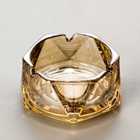 Стеклянная прозрачная высококлассная пепельница для отеля для коммерческого использования, простой и элегантный дизайн, скандинавский стиль, легкий роскошный стиль