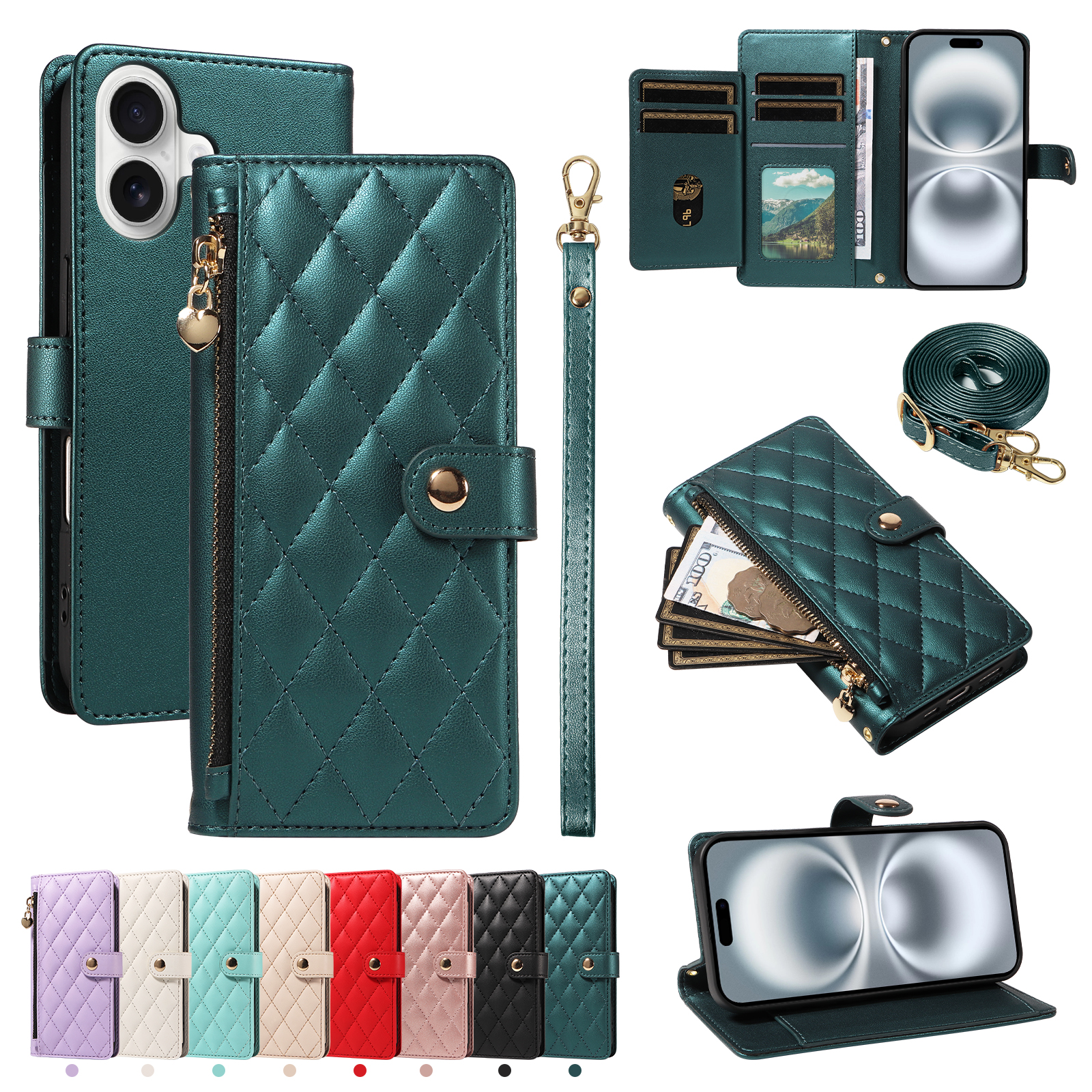 iPhone17手机壳苹果16挂绳13皮套