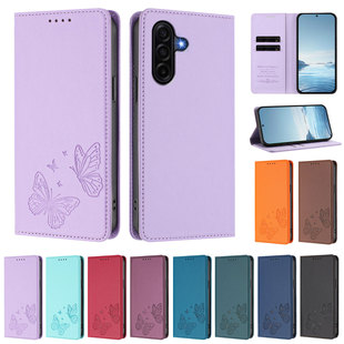 A17软边A70 适用三星A57 A50超薄翻盖A34外壳A32简约A22压花皮套 A53 A54保护套a36 A55 A56手机壳A52防摔新款
