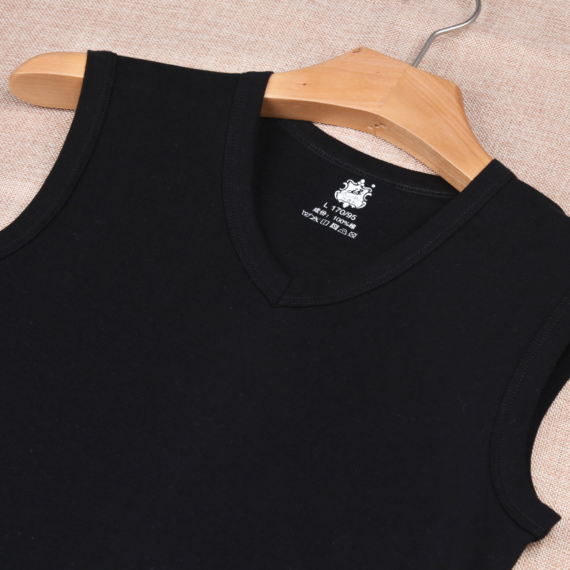 남성 조끼 민소매 티셔츠 순수 코튼 피트니스 꽉 바닥 컷 소매 넓은 어깨 여름 청소년 슬림 싱글 유행 V