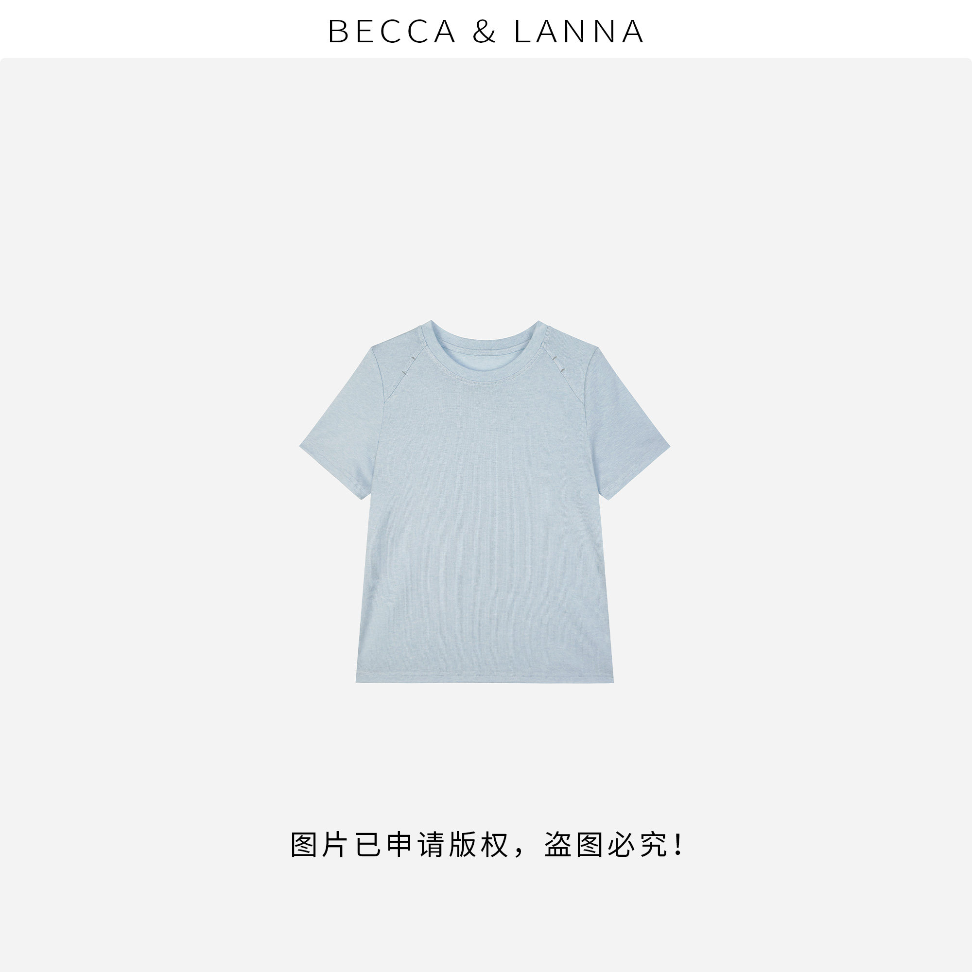 【朵姐臻选】D0265 女士休闲百搭羊毛亚麻混纺圆领短袖上衣