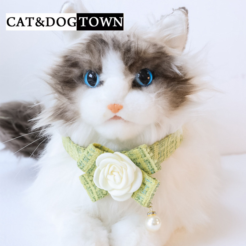 日本猫咪项圈蝴蝶结脖圈小香风