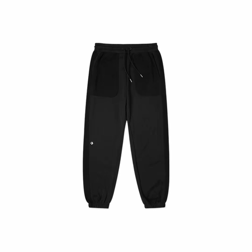 匡威纯色松紧腰宽松抓绒休闲裤 男款 黑色