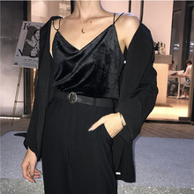 2018 Hồng Kông phong cách retro chic yếm nữ bên trong vẻ đẹp trở lại áo quây gợi cảm áo phồng thời trang mặc nhà nữ giới
