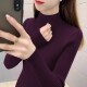 打底衫 高贵紫半高领针织衫 女高级感显瘦内搭2025秋冬新款 百搭毛衣