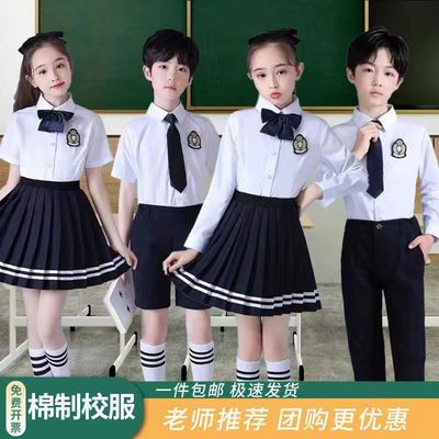 中小学生校服班服夏季毕业照服装英伦学院风六一儿童节服装