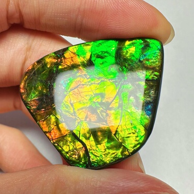 天然加拿大斑彩石树脂面裸石