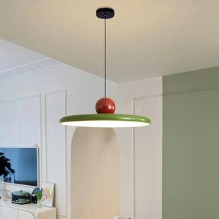 法式奶油飞碟餐厅吊灯创意极简灯饰现代简约吧台书桌餐桌北欧灯具
