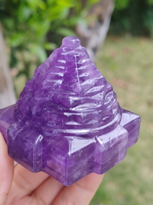 【在心中建立圣殿】天然紫水晶坛城宽5.5cm高5cm重164g