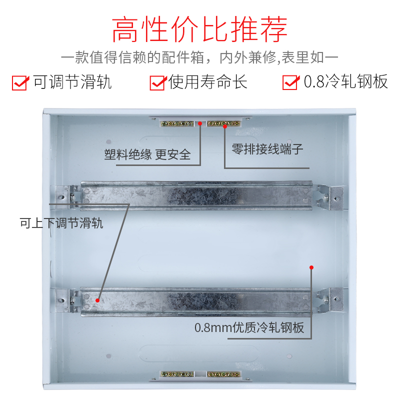 20位电表箱pz30配电箱26回路布线箱暗装铁底强电箱开关箱配电盒