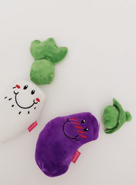 现货~B19[HaBe]parisdog茄子彩椒萝卜狗狗发声藏食玩具 韩国代购