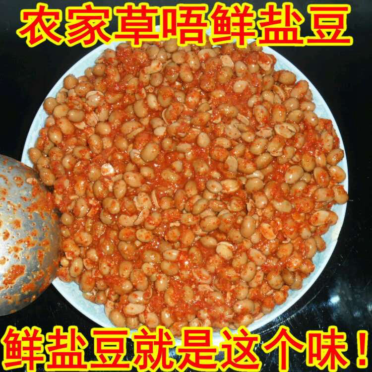 农家手工自制湿盐豆皖北阜阳淮北蚌埠灵璧泗县五河怀远特产罗卜豆