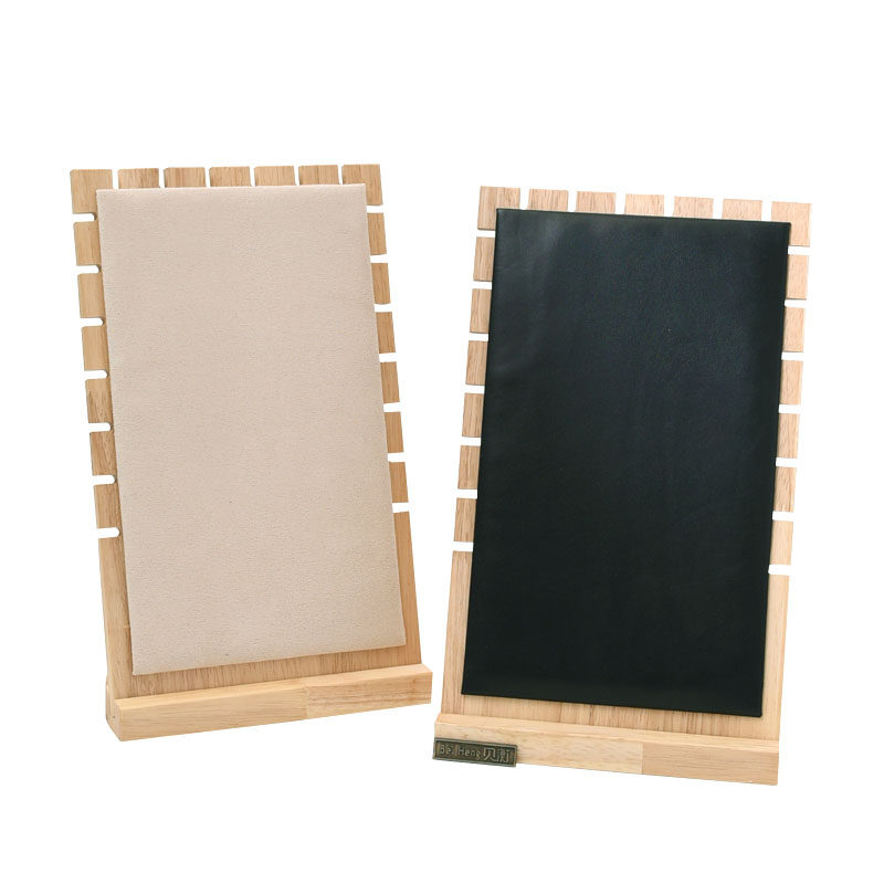 단단한 나무 목걸이 랙 벨벳 쥬얼리 랙 쥬얼리 랙 펜던트 스토리지 랙 가죽 디스플레이 카운터 디스플레이 소품