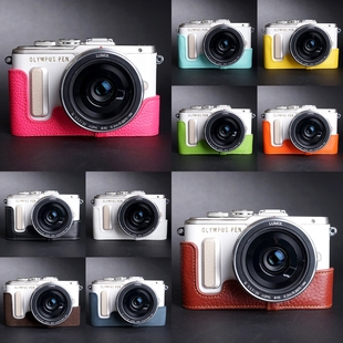 牛皮保护套 底座 台湾TP手工 真皮olympus奥林巴斯EPL8皮套相机包