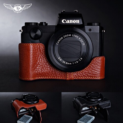 台湾TP 真皮Canon佳能G5X皮套PowerShot G5 X相机包 保护套 底座 - 封面