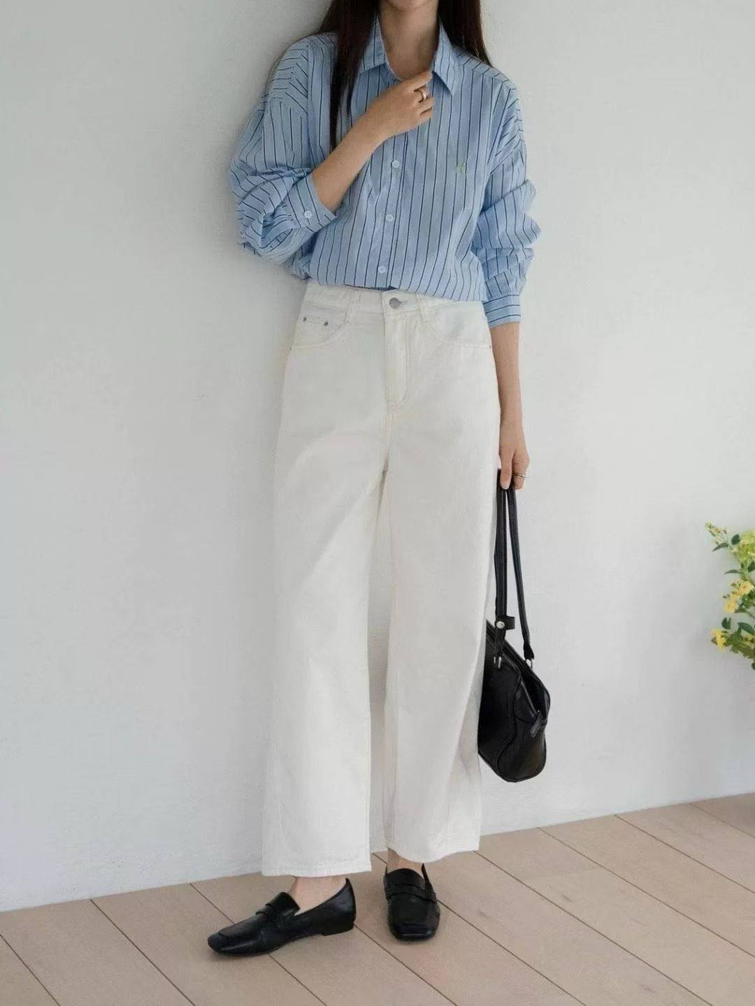 韩国东大门2025新款直筒牛仔裤女宽松显瘦休闲裤a236