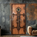 复古工业风金库大门进户铁艺门酒吧饭店室内包间门金属船舱门定制