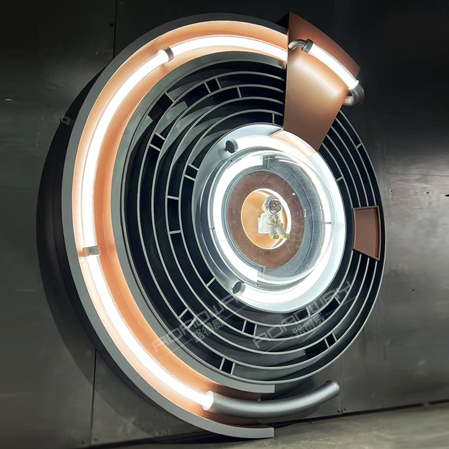 酒吧未来风金属发光背景墙面装饰