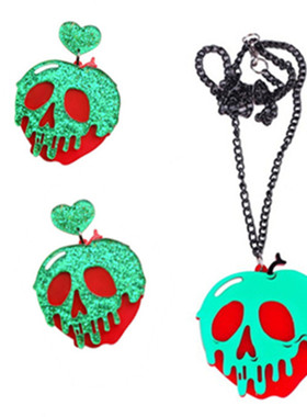 P烂苹果万圣节个性搞怪时尚韩版少女酒吧夜店项链毛衣T恤挂链