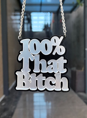 P字母嘻哈亚克力项链挂链