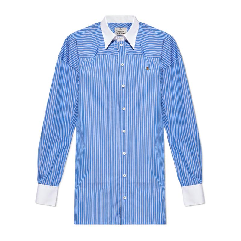 Vivienne Westwood薇薇安威斯特伍德衬衫男士透气抗皱条纹