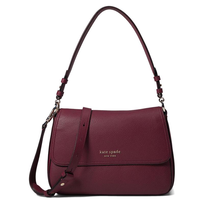 Kate Spade 凯特丝蓓女子包袋欧美代购2024新款枣红色单肩斜挎包